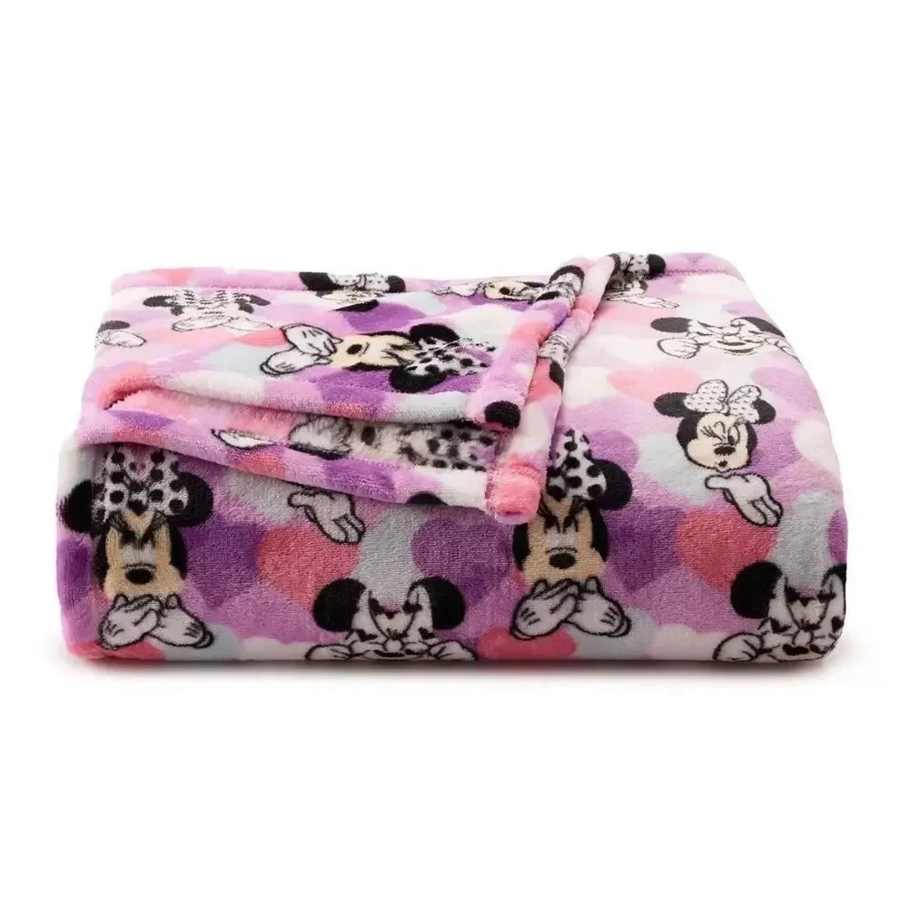 Disney Minnie Mouse Sherpa Plush Throw Blanket Kids Mickey
